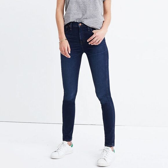 Madewell 10" High Rise Skinny Jeans Hayes Wash Blue Women's 26 - Picture 2 of 9